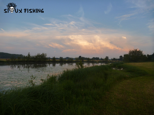 Temps orageux sur le spot de pêche