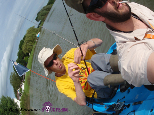 Pêche en kayak en Saône à Tournus