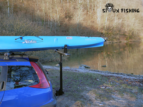 Kayak de pêche (Hobie mirage kayak) et son système de chargement le TLoad (Rhino Rack)