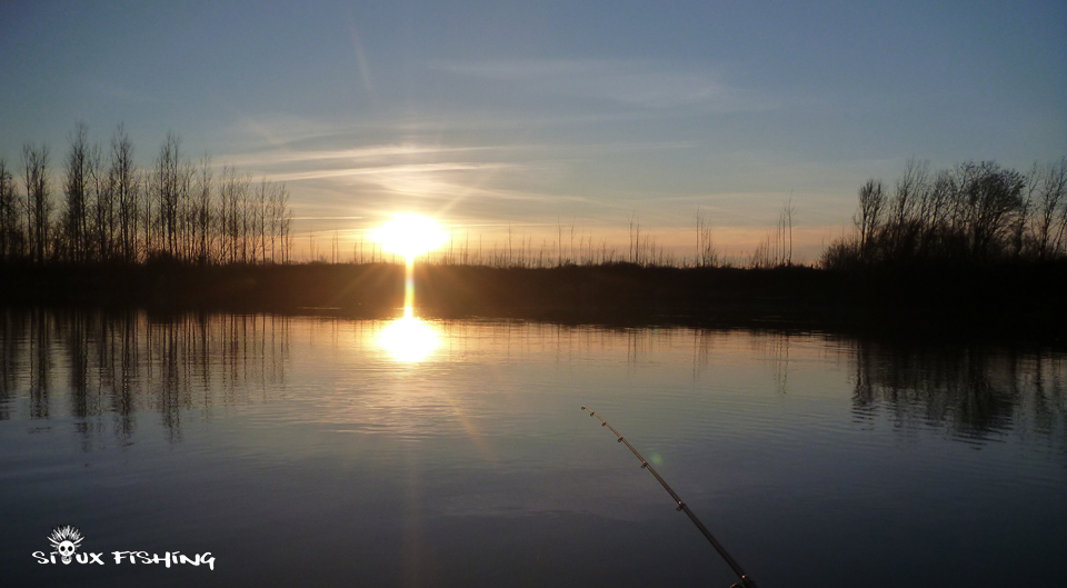 Couché de soleil sur la Seille