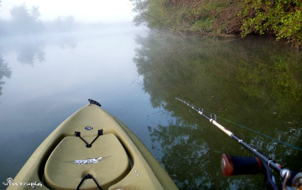 pêche en kayak sur la Seille pêche en kayak sur la Seille