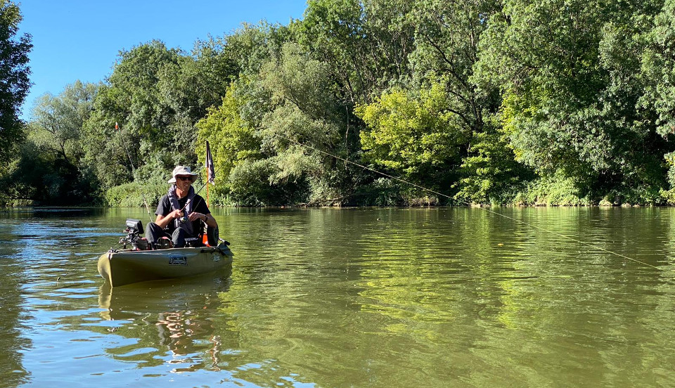 Pêche en kayak en Seille Pêche en kayak en Seille