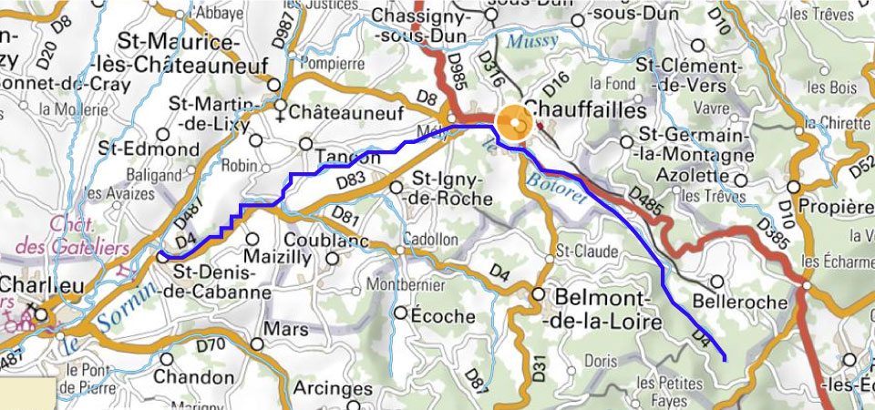Carte de localisation du Botoret Carte de localisation du Botoret